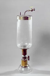Apparaat voor het bestuderen van gas, ontworpen door Antoine Laurent de Lavoisier (1743-94)