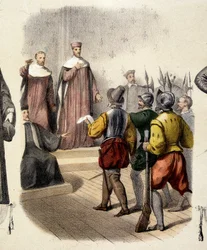 Arrestatie van Achilles de Harley, Franse magistraat (1536-1619).