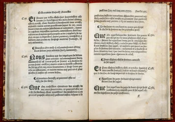 Artikelen 106, 107, 108 van de Ordonnantie van Villers-Cotterets, 1539 (gedrukt papier)