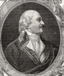 Auguste-Henri-Marie-Picot, Markies de Dampierre, gegraveerd door Stephane Pannemaker (1847-1930) uit 