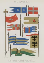 Banners, streamers, vlaggen van de 10e tot 14e eeuw