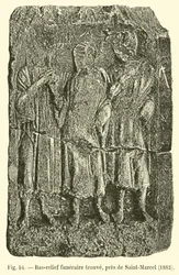 Funerair bas-reliëf gevonden nabij Saint-Marcel, 1882