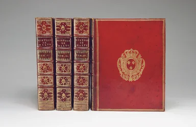 Band van "De Geschiedenis van de Ridders van Malta", door René Aubert Vertot, gepubliceerd in Parijs, 1726