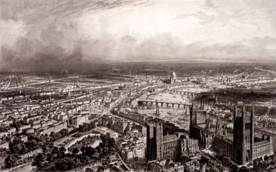 Vogelvlucht van Londen, ca.1840-55