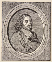 Blaise Pascal, illustratie uit Histoire de la Nation Francaise, Sciences, Volumes I & II, door Gabriel Hanotaux (1853-1944), 1924