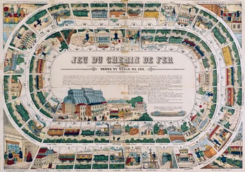 Bord voor een spoorwegspel, 1850