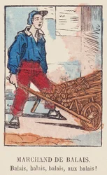 Bezemverkoper. Bezem, bezem, bezem, bezem!, rond 1819 (print)