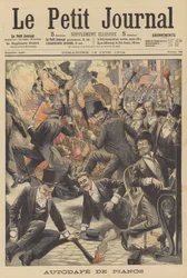 Verbranding van verouderde piano