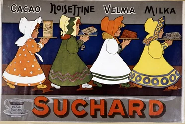 Cacao Suchard - Reclame-etiket