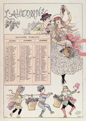 Kalender voor de herfst van 1886