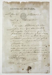 Oproep van Maximilien de Robespierre om zich bij de Commune aan te sluiten, 9 Thermidor An 2 (27 juli 1794)