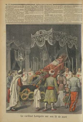 Kardinaal Lavigerie (1825-92) op zijn sterfbed, uit Le Petit Journal, 17 december 1892