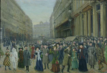 Carnaval in Lille (olieverf op doek)