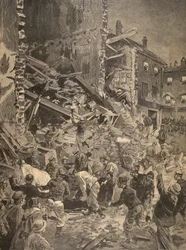 Catastrofe in Biot, illustratie uit Le Petit Journal: Supplement illustre, 1898
