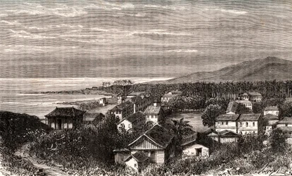 Cayenne - Gemeente in overzees Guyana - gravure in 