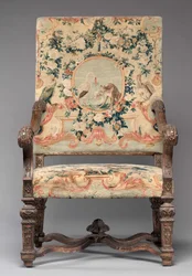 Stoel, fabrikant Savonnerie-fabriek, voor 1717