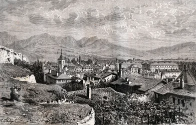 Chambery - Savoie - gravure in 