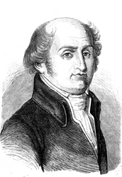 Charles Gilbert ROMME (1750-1795), Franse wiskundige, revolutionair en politicus. Gravure 1868