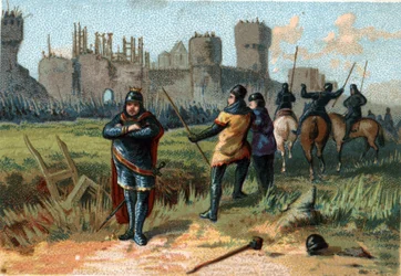 Karel III de Dikke (839-888) keizer van het Westen (881 - 887) en regent van Frankrijk (884 - 887) kampeerde onder de muren van Parijs zonder te durven vechten tegen de Noormannen, en verkoos hun terugtrekking af te kopen met geld