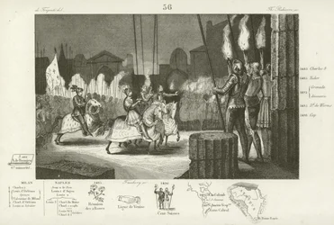 Karel VIII van Frankrijk triomfantelijk Rome binnen, 1494