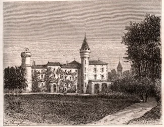 Chateau de Lamartine - 71520 Saint Point - gravure in 