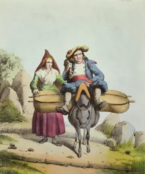 Kaasverkopers uit de Tarbes-regio, ca.1840