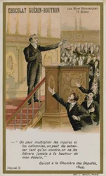 Chocolat Guerin-Boutron handelskaart, Historische Woorden serie