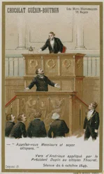 Chocolat Guerin-Boutron handelskaart, Historische Woorden serie