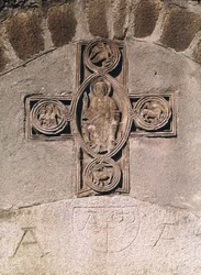Christus in majesteit met symbolen van de evangelisten, 9e-10e eeuw