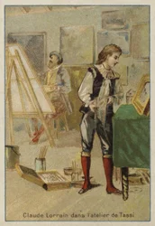 Claude Lorrain, Franse schilder, in het atelier van Agostino Tassi, Rome