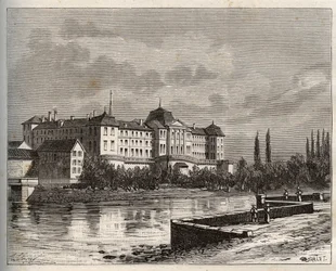 Commercy - La Meuse (55), Lorraine, Frankrijk - gravure in 