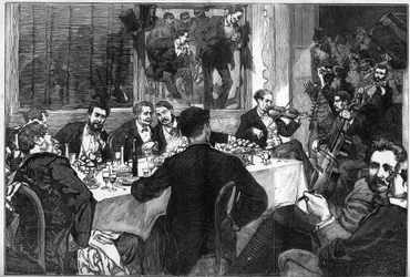 Concert door de Hongaarse violist Remenyi (Eduard Hoffmann genaamd)