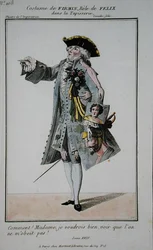 Kostuum voor Firmin in de rol van Felix in La Tapisserie, plaat 108 uit 