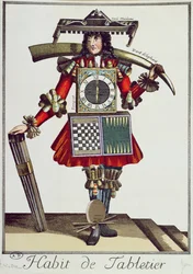 Kostuum van een Tabletier, ca. 1700