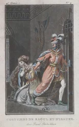 Kostuums van Raoul en Isaure, uit de opera Raoul Barbe-Bleue, 1790