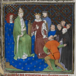 De Tempeliers voor Filips IV en Paus Clemens V, uit 