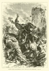 Graaf Eudes herbetreedt Parijs door de belegeraars