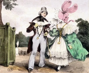 Koppel wandelend, circa 1829
