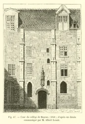 Binnenplaats van het college van Bayeux, 1848; naar een tekening gecommuniceerd door M Albert Lenoir