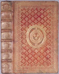 Omslag van de werken van Tacitus (55-120) met het wapen van Lodewijk XIV (1638-1715)