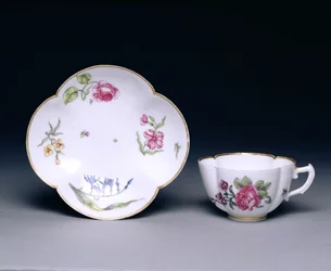 Kop en schotel, Vincennes, c.1745-52