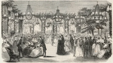 Danssalon gebouwd in de tuin van het Hotel Lambert op het Île Saint-Louis, 2 rue Saint-Louis en l