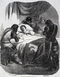 Dood van Du Guesclin in 1380 - in 