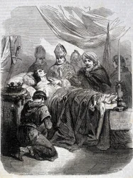 Dood van Saint Louis in Palestina in 1270 - in 