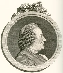 Denis Diderot, 1713-1784. Franse filosoof, kunstcriticus en schrijver. Uit Les Heures Libres gepubliceerd 1908