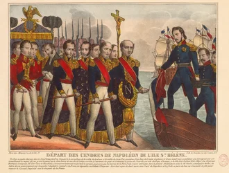 Vertrek van Napoleons as van het eiland Sint-Helena