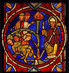 St. Martinus - en het wonder van de Pijnboom (ex Varennes-Jarcy - oorspronkelijk uit de Abdij van Gercy?)