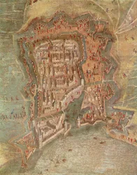 Detail - Het beleg van La Rochelle door troepen van kardinaal Richelieu in 1627-68