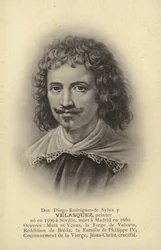 Diego Velasquez, Spaanse schilder (litho)