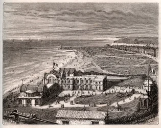 Dieppe - Normandië - gravure in 